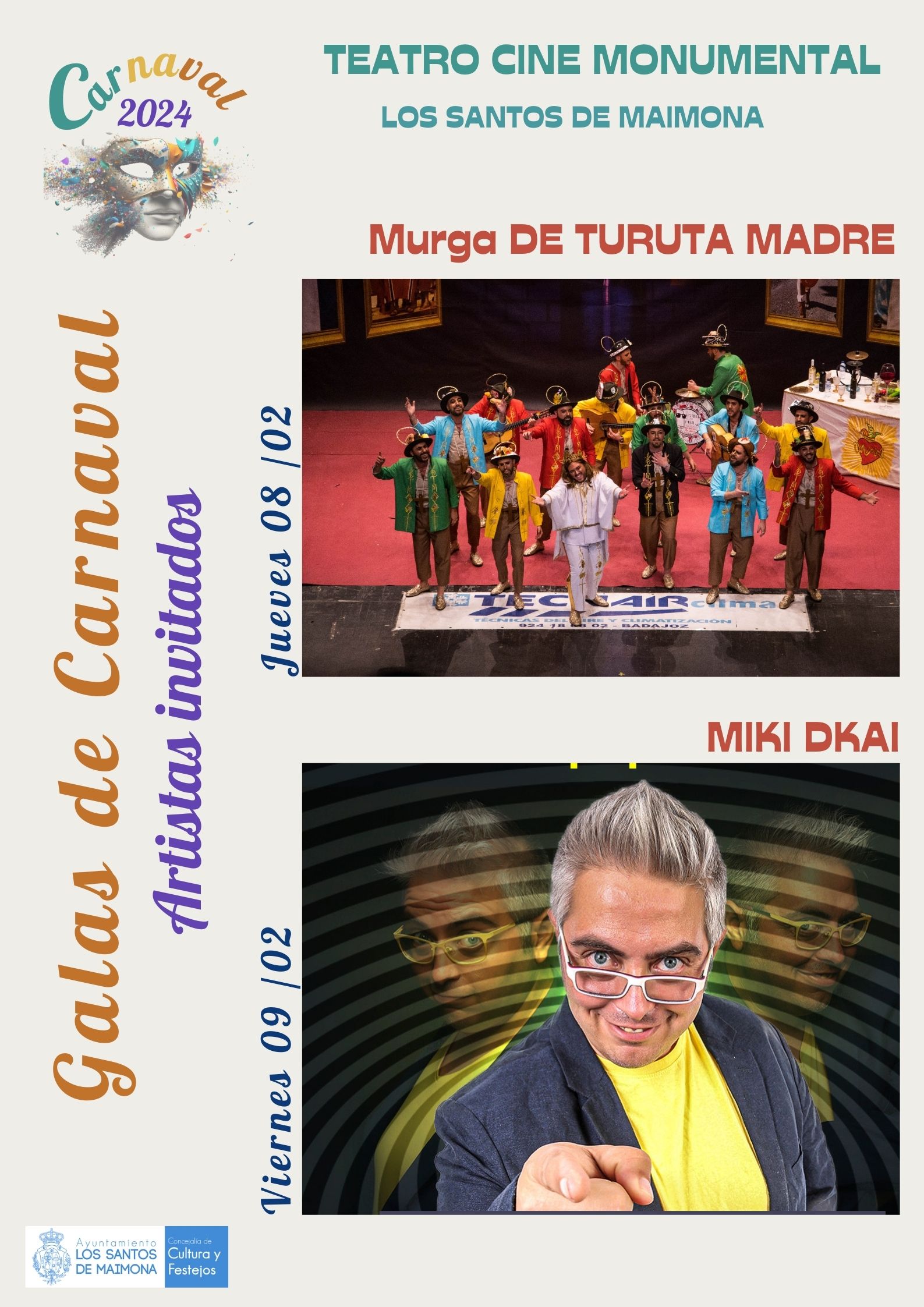 Miki Dkai y la murga 'De Turuta Madre' artistas invitados en el Carnaval  2024